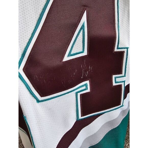 Anaheim Mighty Ducks Hockey Jersey Signed Sz XL - Picture 6 of 13